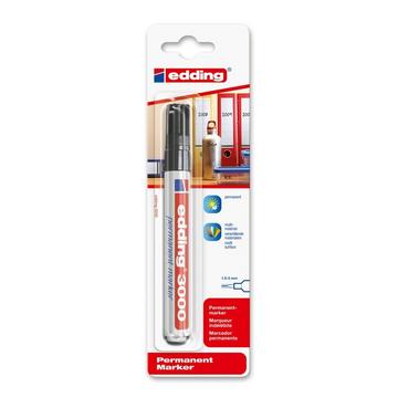 EDDING Permanent Marker 3000 1.5-3mm 3000BLI-1 schwarz Blister