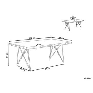 Beliani Table basse en Acacia Glamour RALEY  