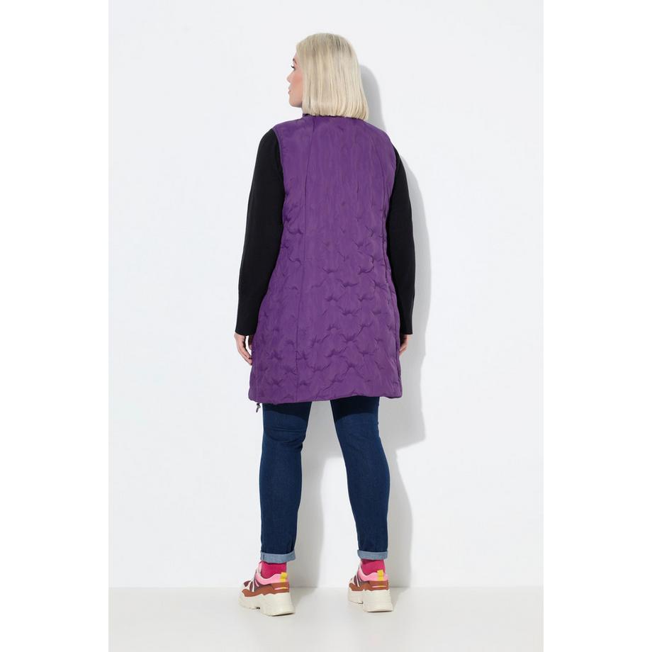 Ulla Popken Veste Matelassée Sans Manches Col Montant Recyclée Coupe Évasée  