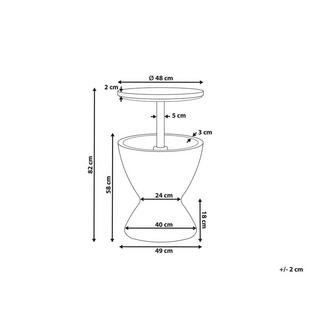 Beliani Glacière de bar en Polypropylène Moderne AISA  