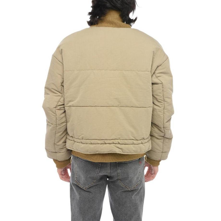 DIESEL Daunenjacke mit geripptem Kragen und Bündchen  