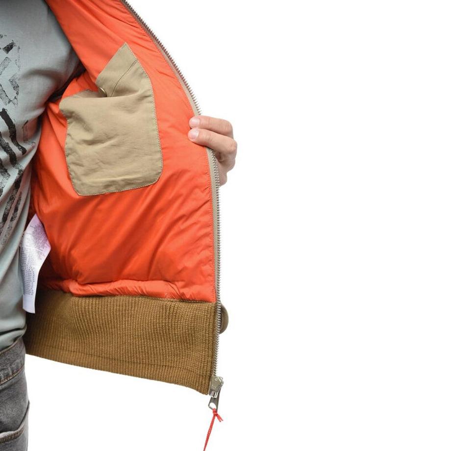 DIESEL Daunenjacke mit geripptem Kragen und Bündchen  