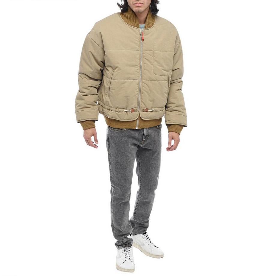 DIESEL Daunenjacke mit geripptem Kragen und Bündchen  