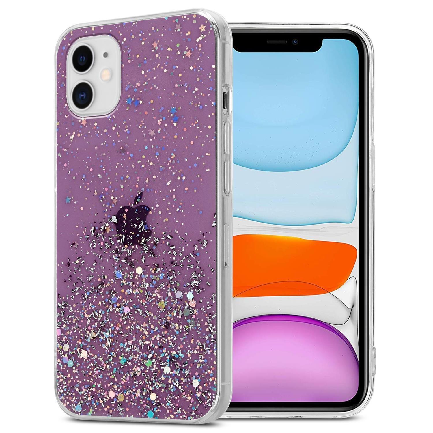 Cadorabo  Hülle für Apple iPhone 11 PRO MAX TPU Silikon mit funkelnden Glitter 