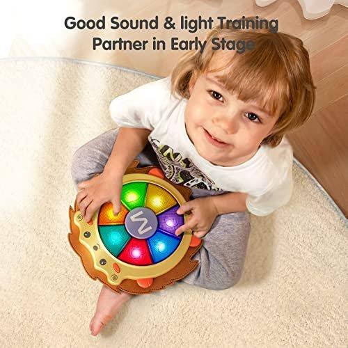 Activity-board  Baby-Musikspielzeug, Spielzeug-Babytrommel mit Licht und Ton 