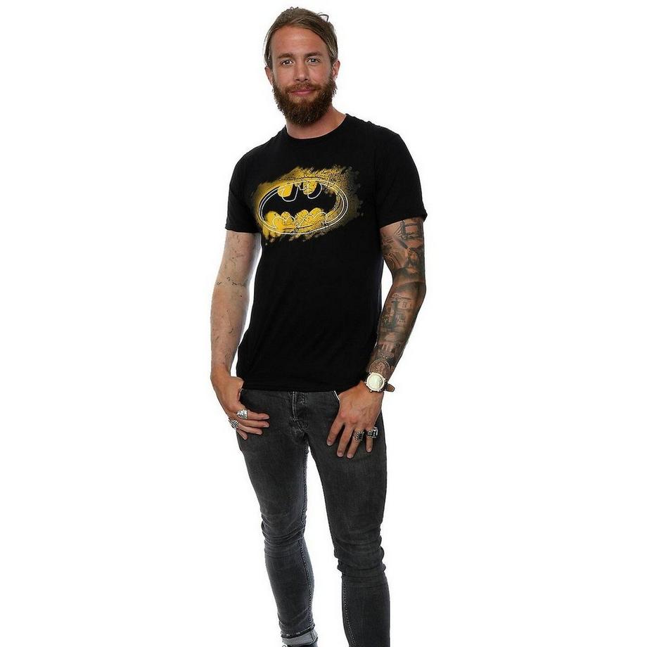 BATMAN Logo Spray T-Shirt Manches Courtes  