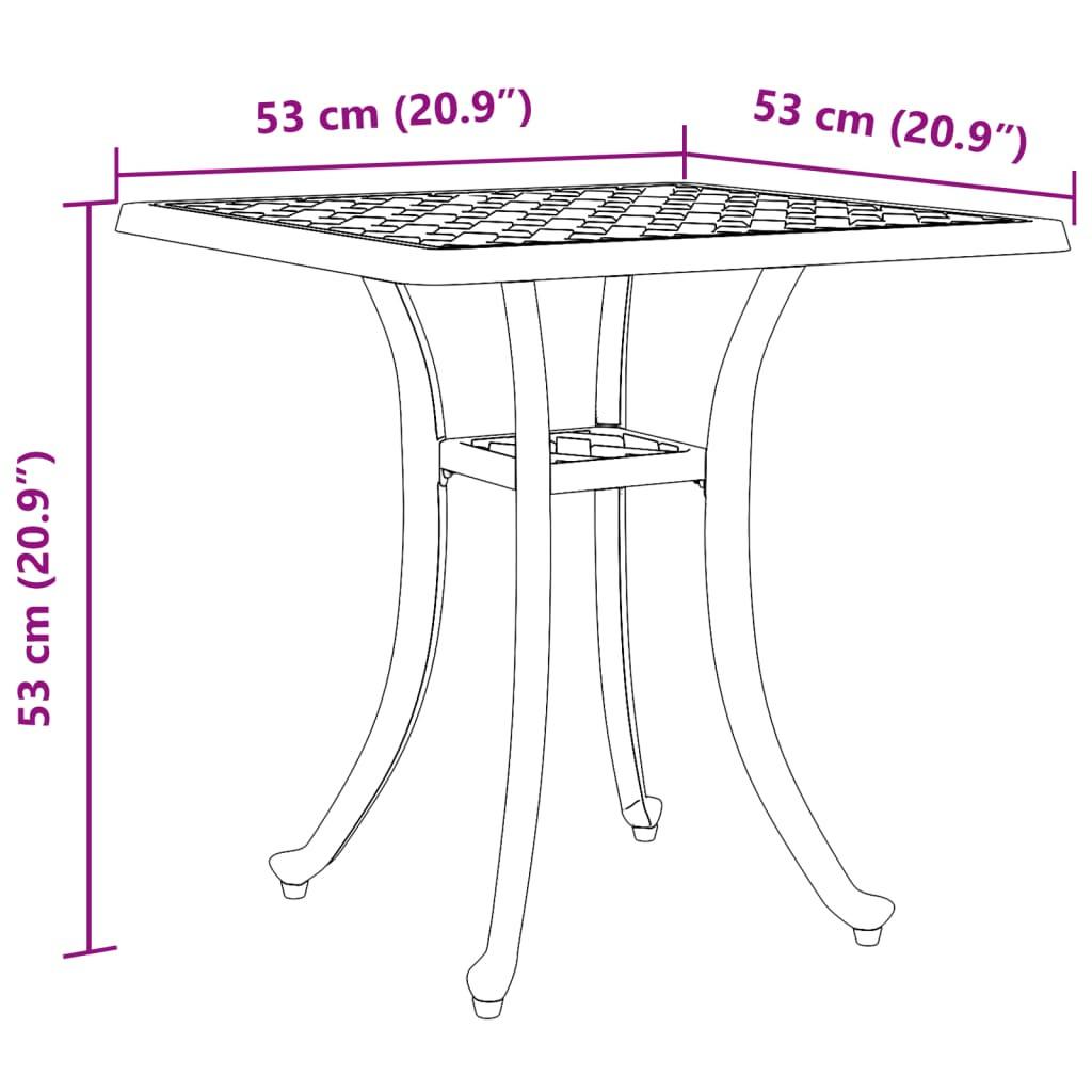 VidaXL Table de jardin aluminium  