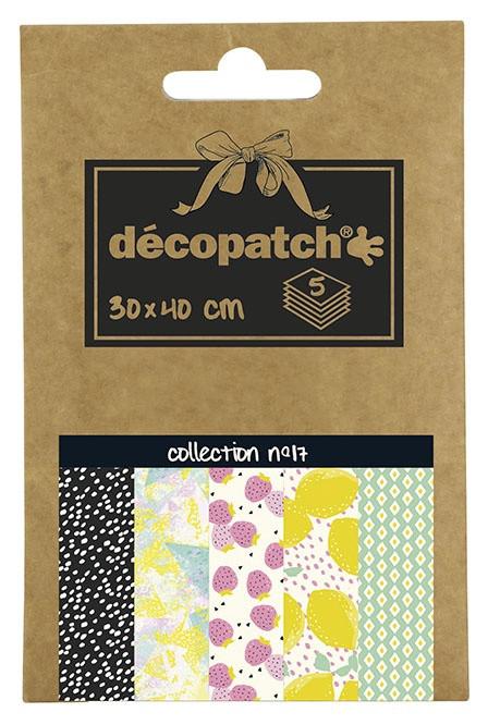 décopatch  Décopatch DP017O Kunstdruckpapier Kunstpapier 5 Blätter 