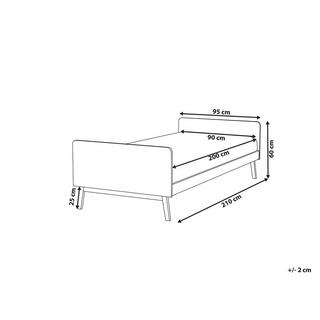 Beliani Letto con rete a doghe en Legno di pino Scandinavo BONNAC  