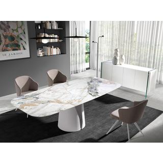 ANGEL CERDA Buffet bois blanc et verre trempé  