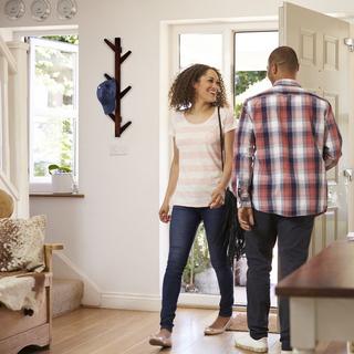 B2X Appendiabiti in bambù con 6 ganci  