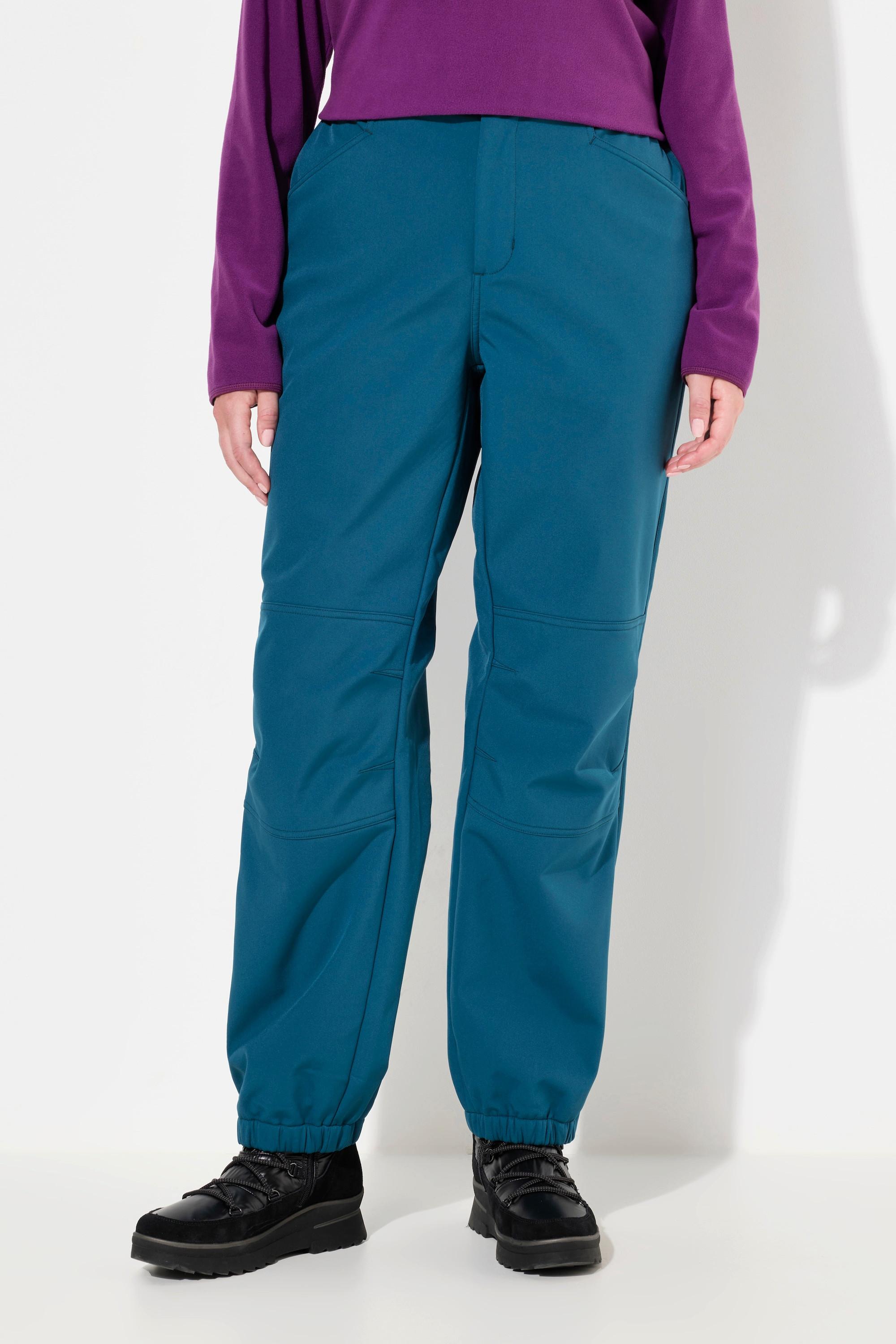 Ulla Popken  Pantalon Softshell déperlant, avec doublure en polaire et genoux préformés 