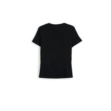 T-shirt in cotone con grande scollo a V 160G