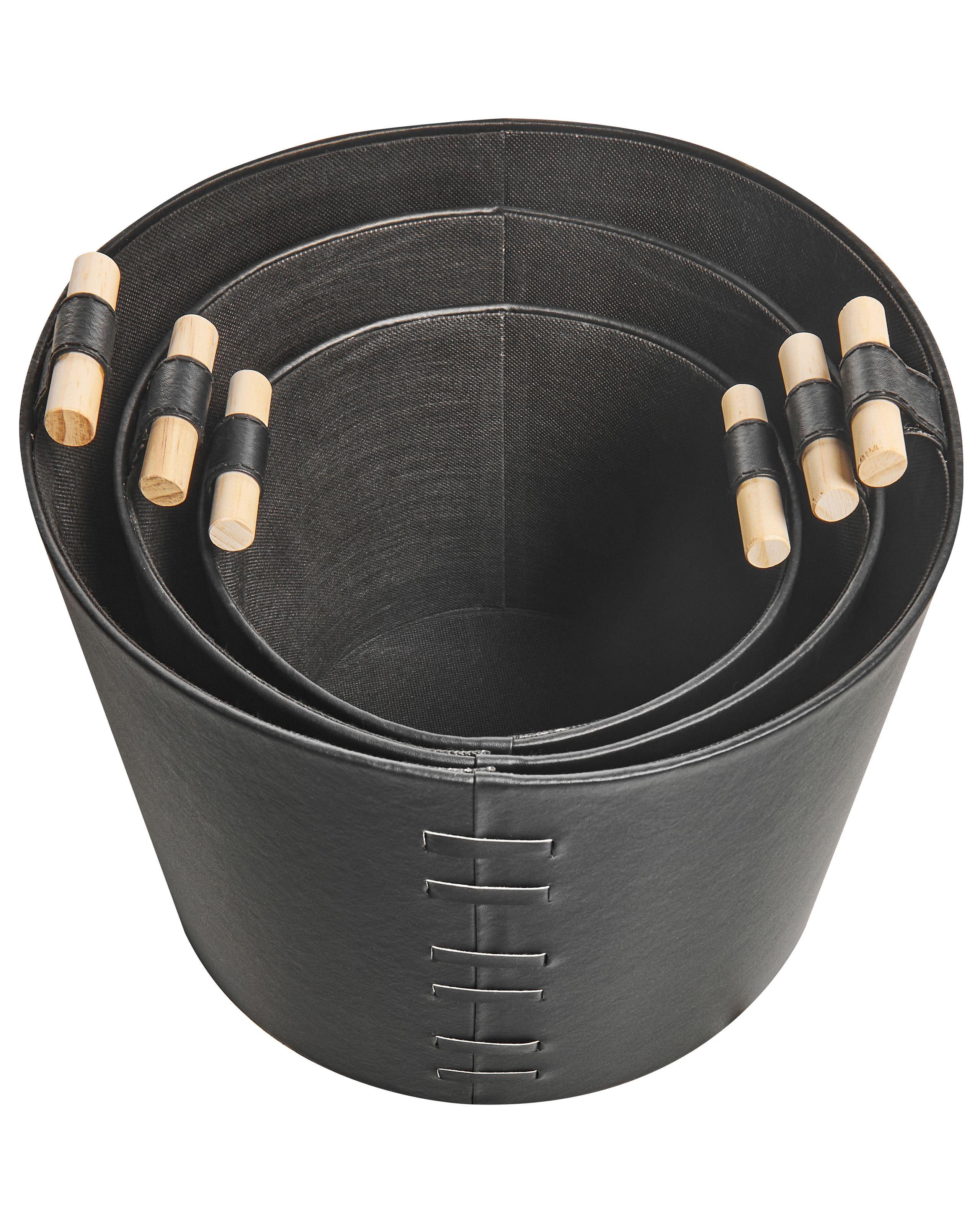 Beliani Korb, Büroaccessoires en Pelle sintetica Moderno ARAM  