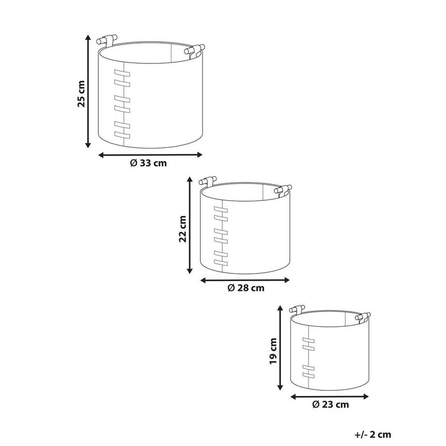Beliani Korb, Büroaccessoires en Pelle sintetica Moderno ARAM  