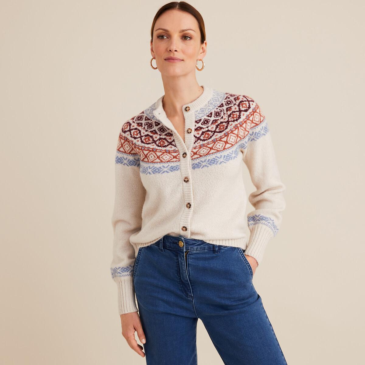 La Redoute Collections  Cardigan en grosse maille jacquard 