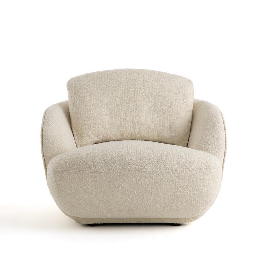 AM.PM Fauteuil boule XL tissu bouclette  