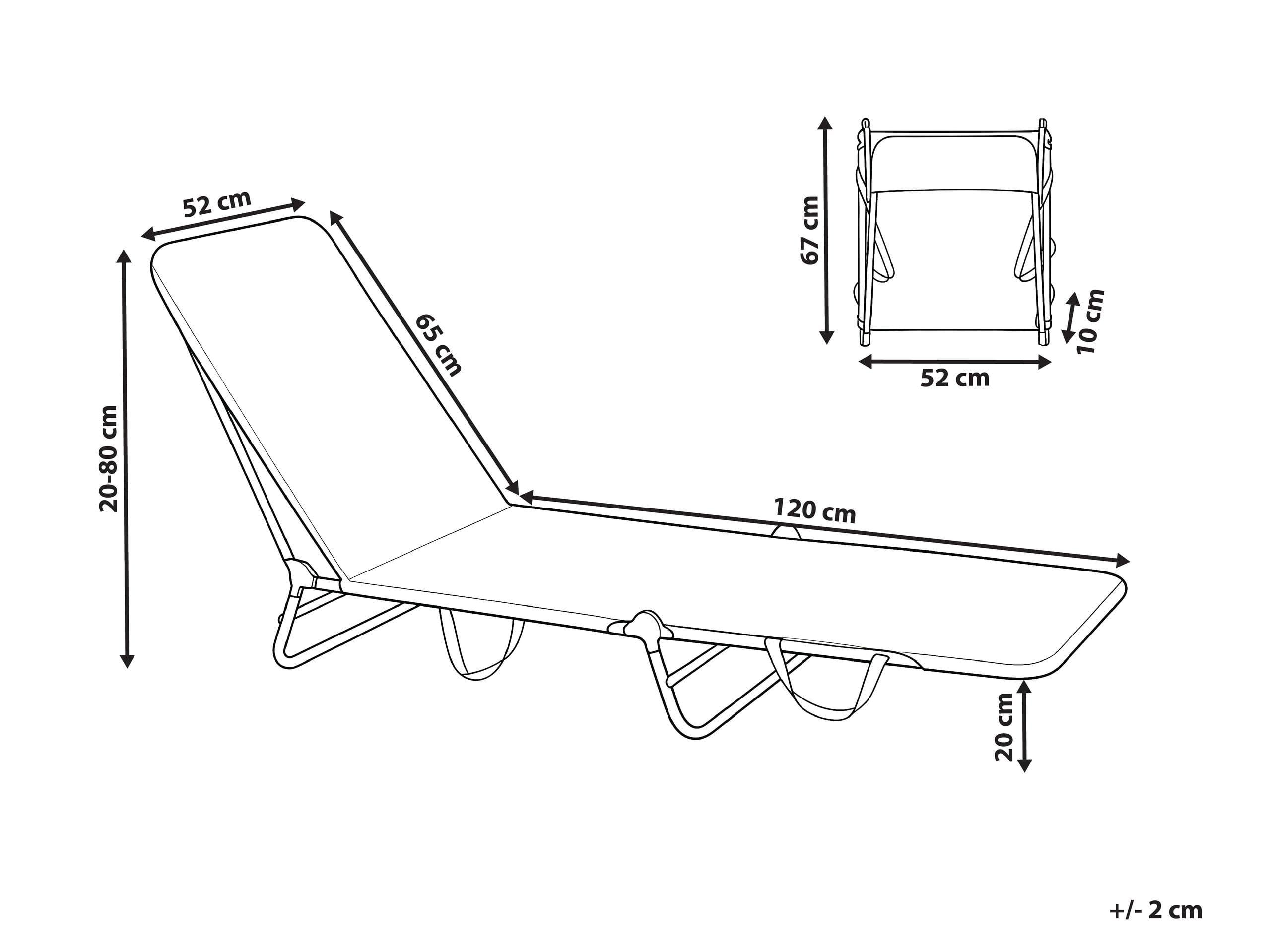 Beliani Lettino Prendisole en Tessuto a rete Moderno KASTORIA  