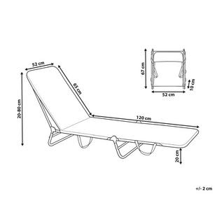 Beliani Lettino Prendisole en Tessuto a rete Moderno KASTORIA  