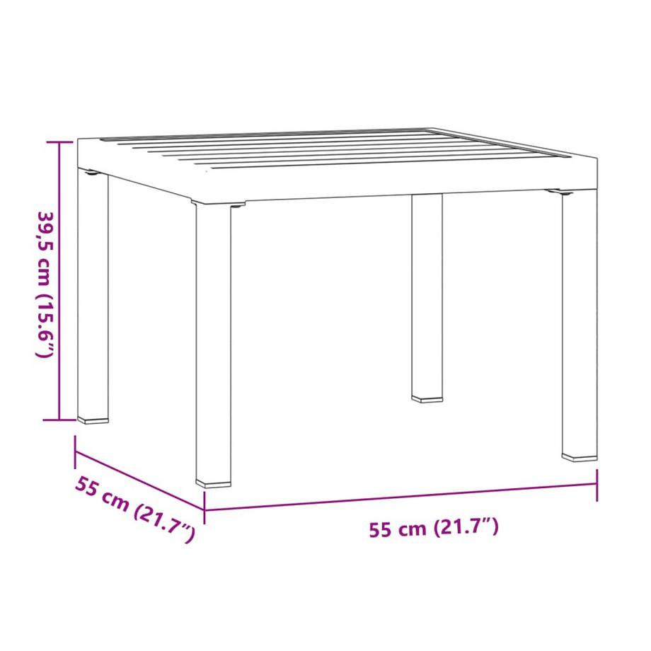 VidaXL Table basse de jardin acier  
