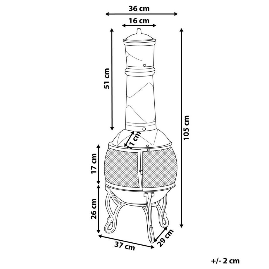 Beliani Grill-Feuerstelle aus Stahl TACORA  