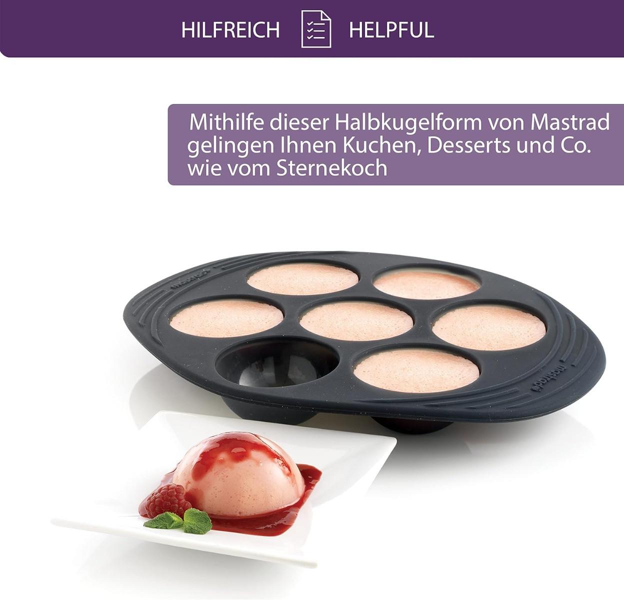 mastrad  Moule à pâtisserie demi-sphère en silicone 