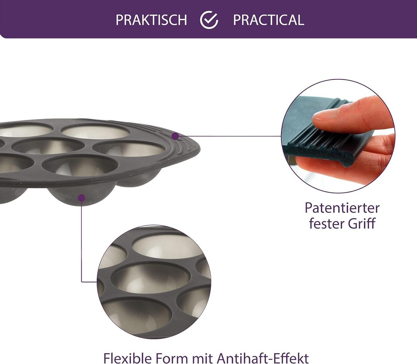 mastrad  Moule à pâtisserie demi-sphère en silicone 