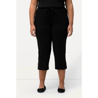 Ulla Popken  Pantaloni a 7/8 dal taglio aderente con cintura elastica classico nero 