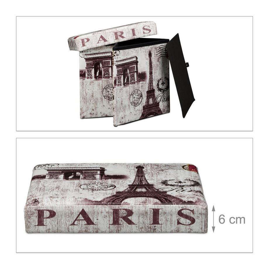 B2X Hocker mit Stauraum Trendmotiv  