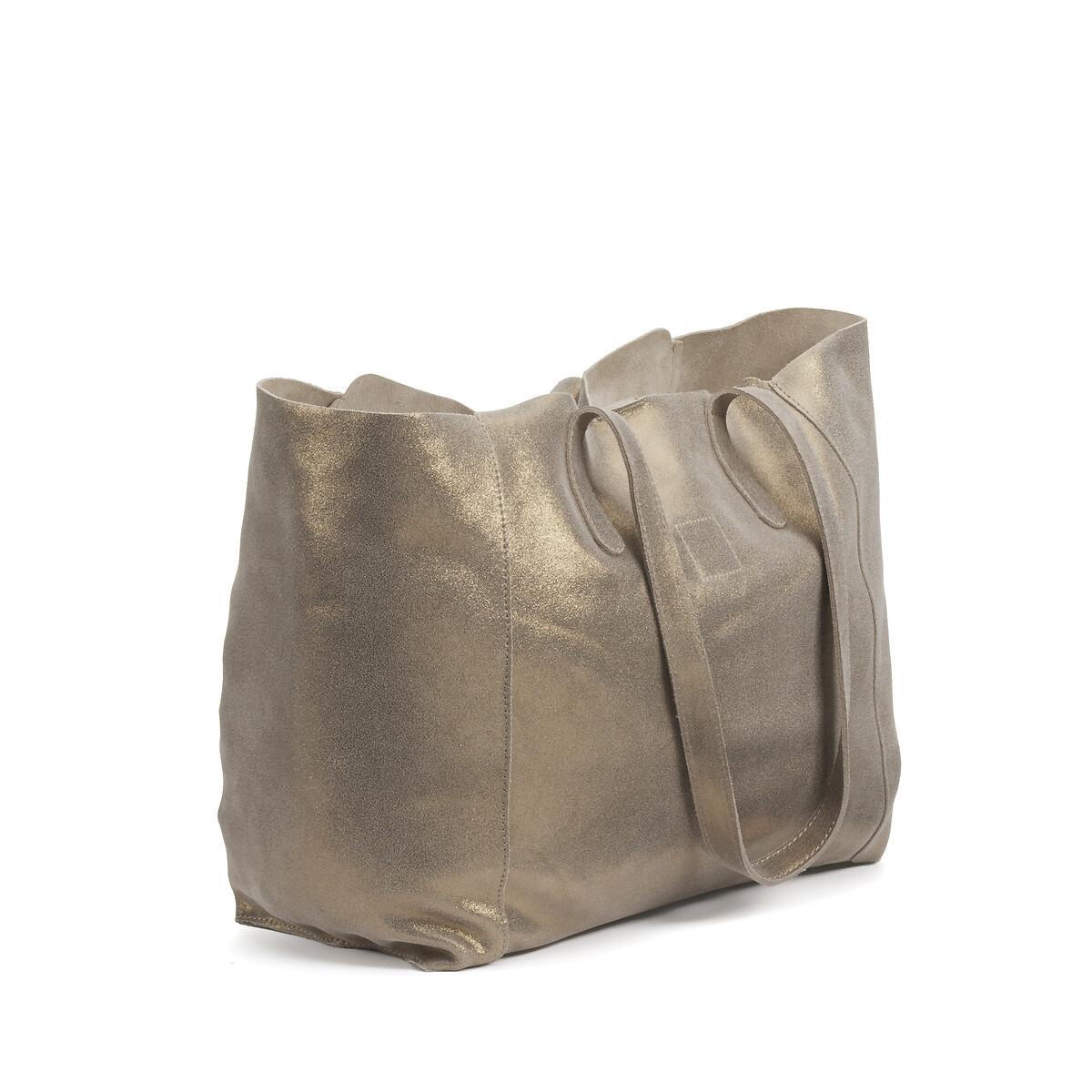 La Redoute Collections Borsa shopper morbida in pelle iridescente  