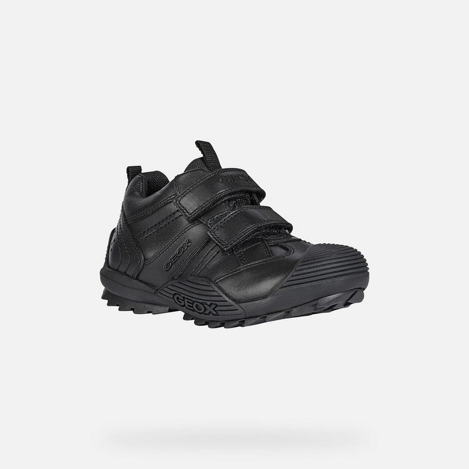 GEOX Savage Baskets en Cuir Lisse  