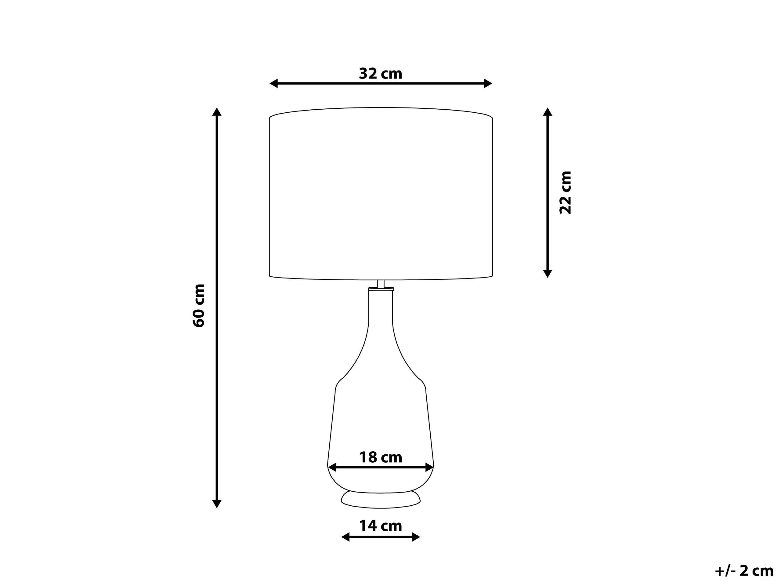 Beliani Lampe à poser en Céramique Moderne TRIVERSA  