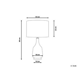 Beliani Lampe à poser en Céramique Moderne TRIVERSA  