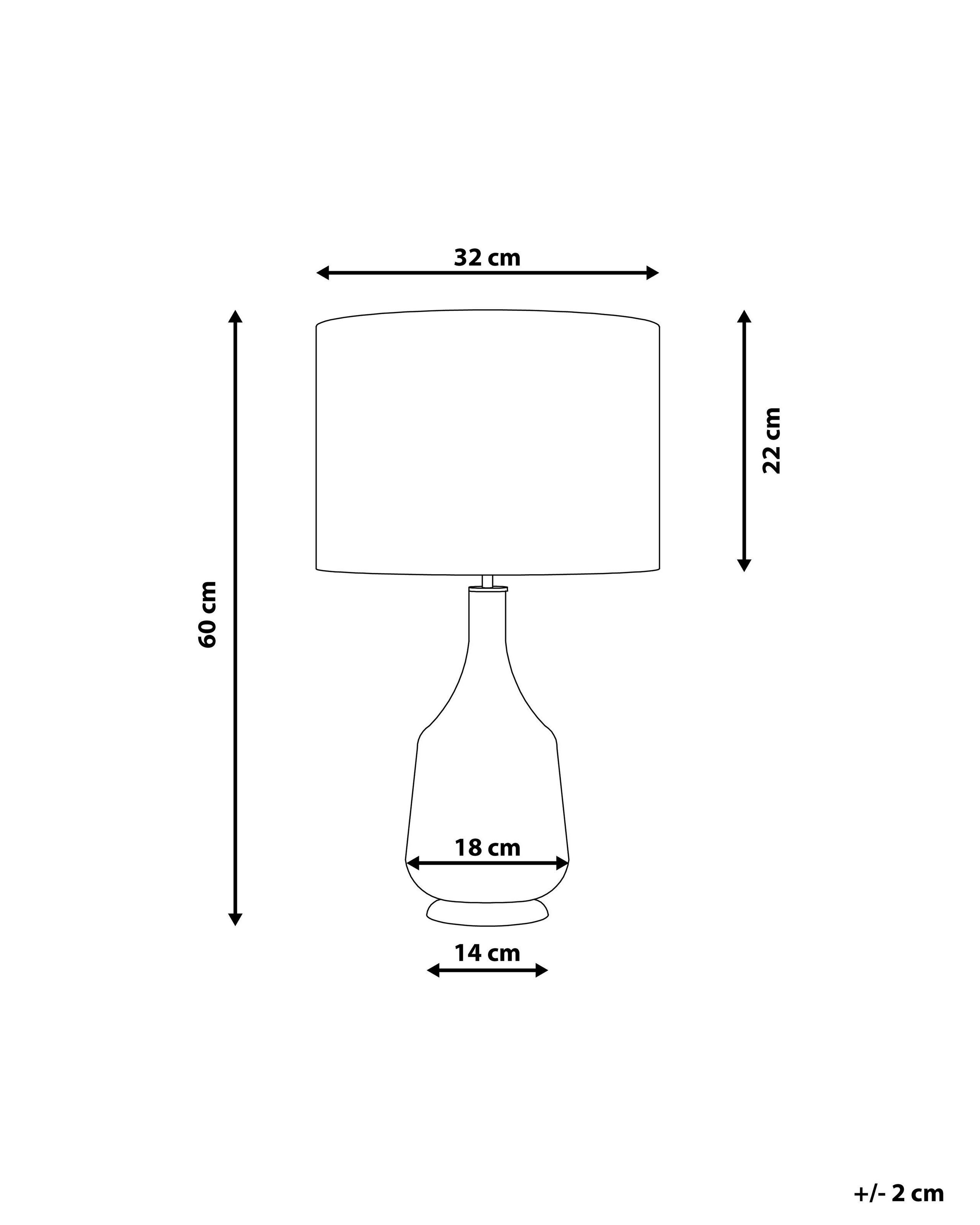 Beliani Lampe à poser en Céramique Moderne TRIVERSA  