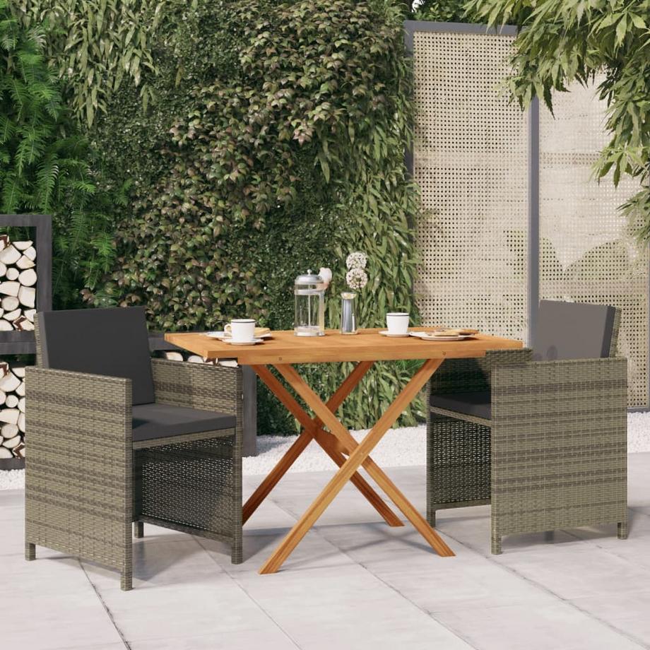 VidaXL set da pranzo da giardino Polirattan  