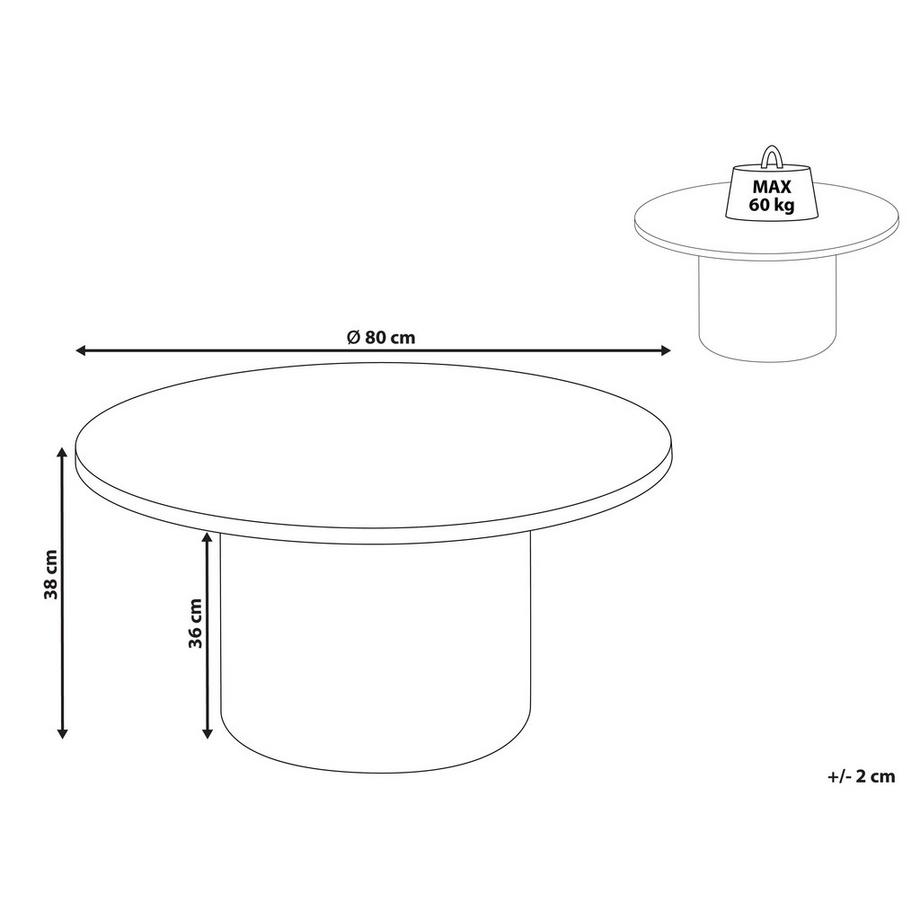 Beliani Table basse en MDF Minimaliste AMMON  