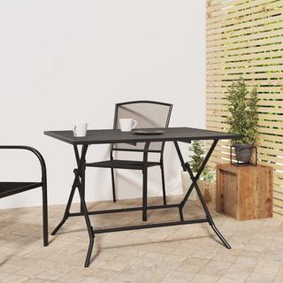 VidaXL Table de jardin pliante acier  