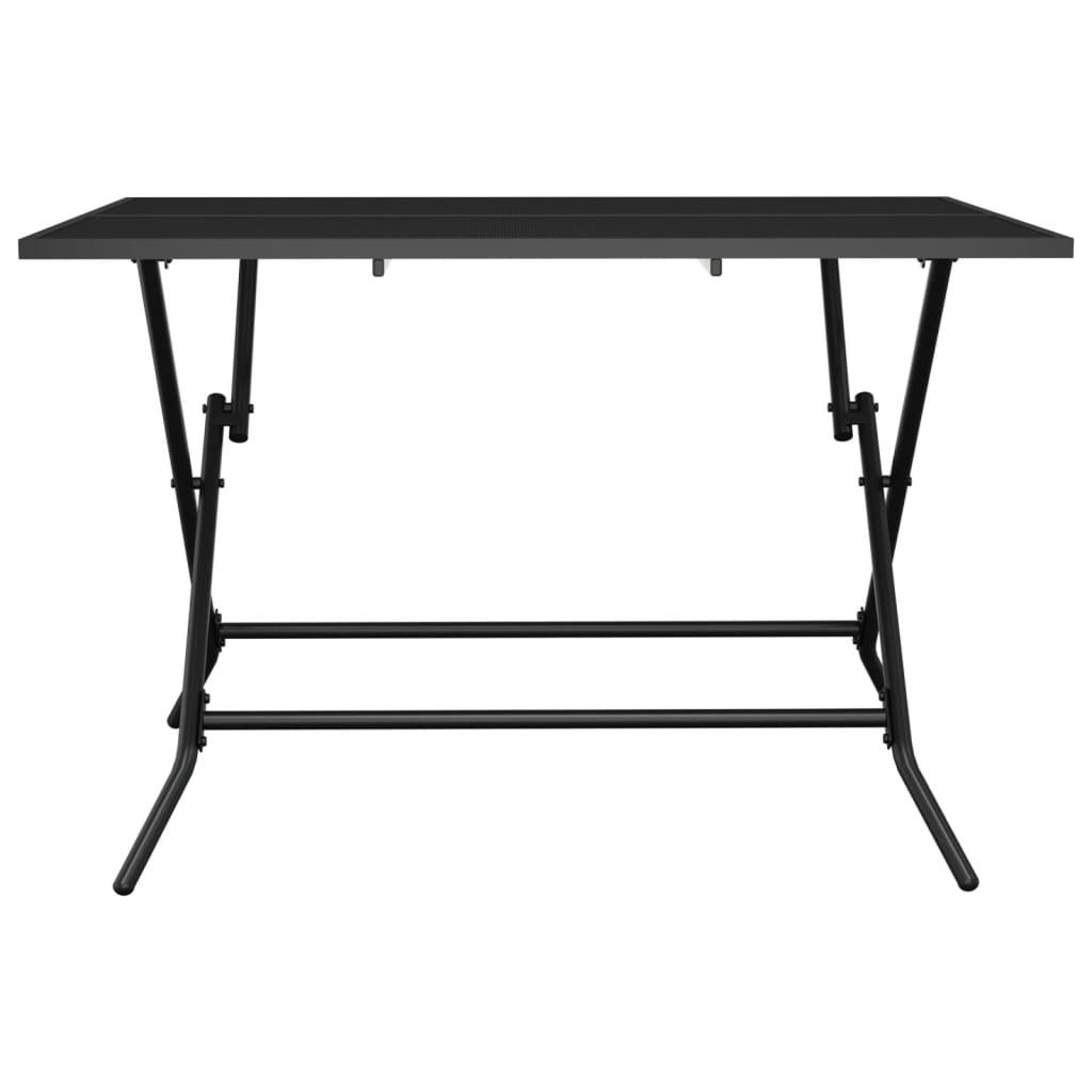 VidaXL Table de jardin pliante acier  