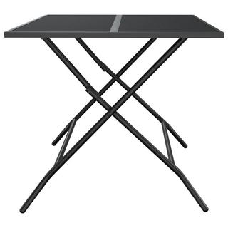 VidaXL Table de jardin pliante acier  