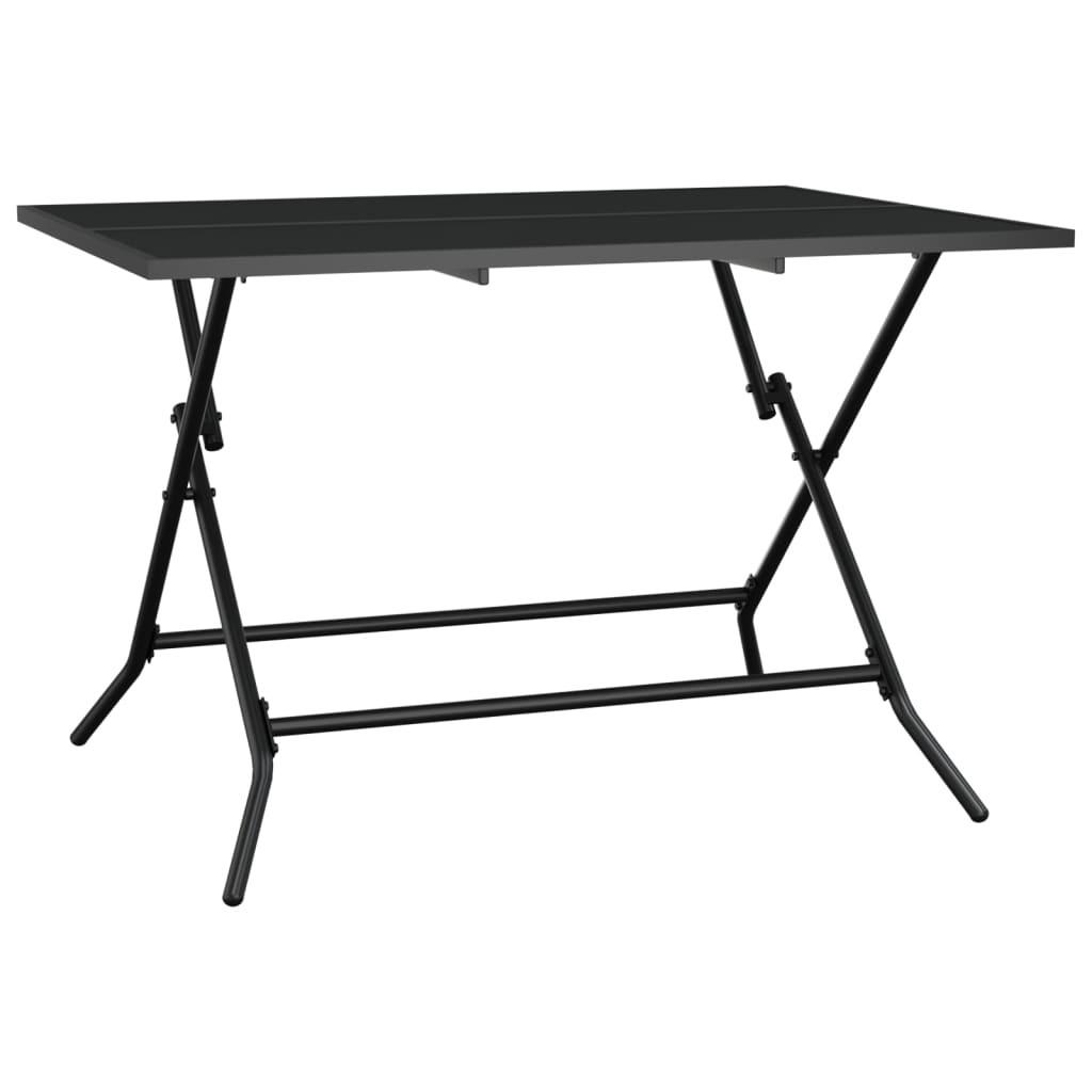 VidaXL Table de jardin pliante acier  