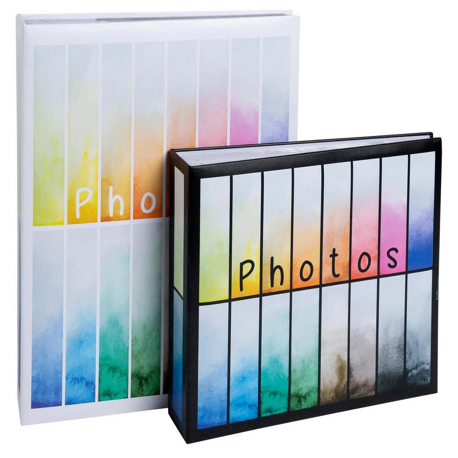 Exacompta Einsteckalbum für 200 Fotos, 22,5x22cm, Rainbow - x 6  