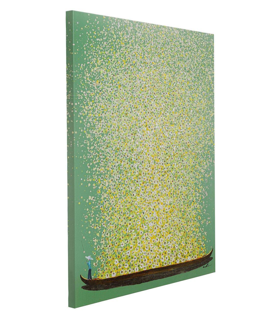 KARE Design Tela quadro Fiore Barca verde giallo 80x100  