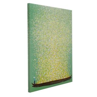 KARE Design Tela quadro Fiore Barca verde giallo 80x100  