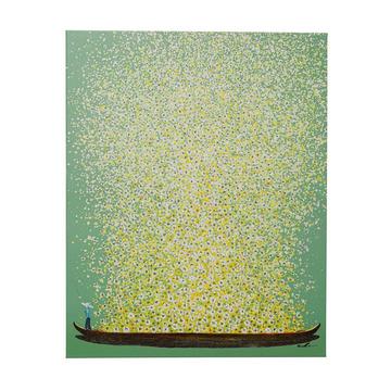 Tableau sur toile Flower Boat Violet blanc 80x100