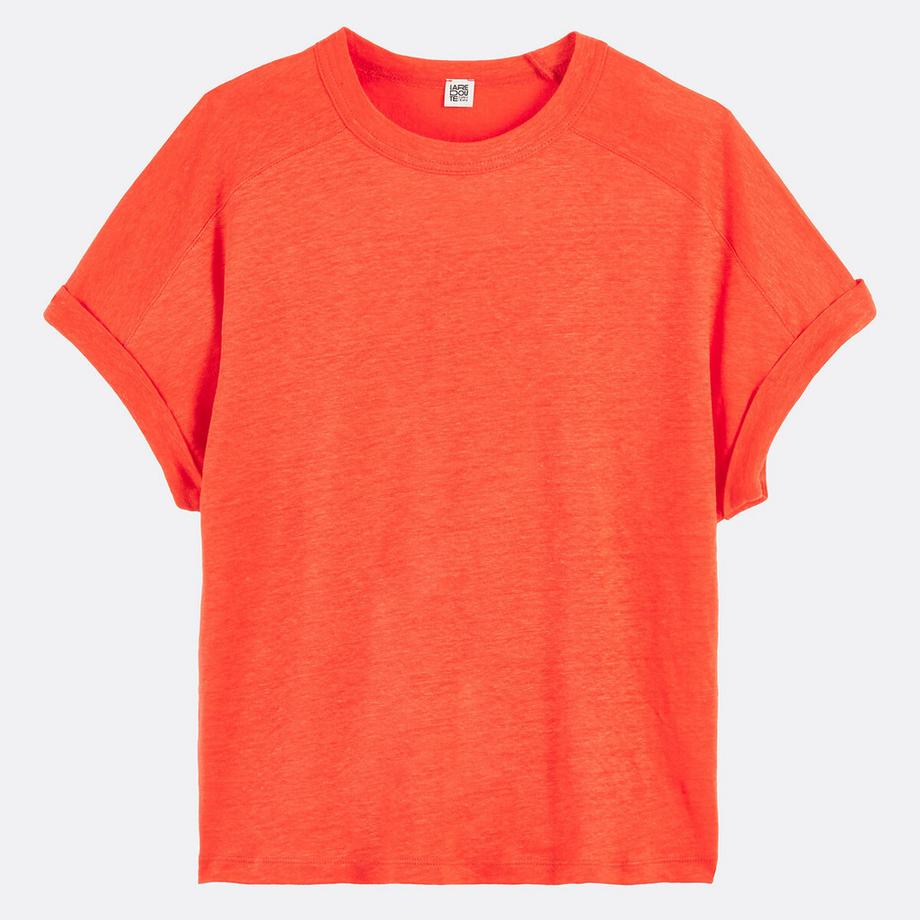 La Redoute Collections Leinen Rundhals T-Shirt  