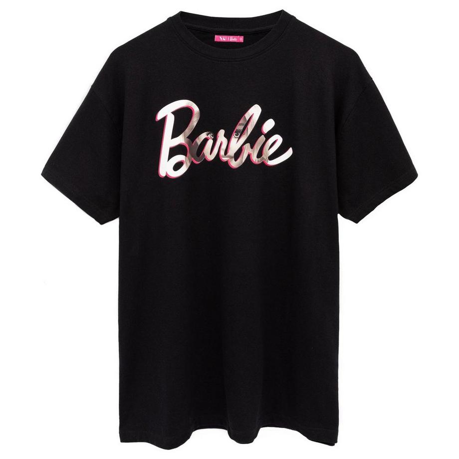 Barbie Logo Print Oversized T-Shirt  