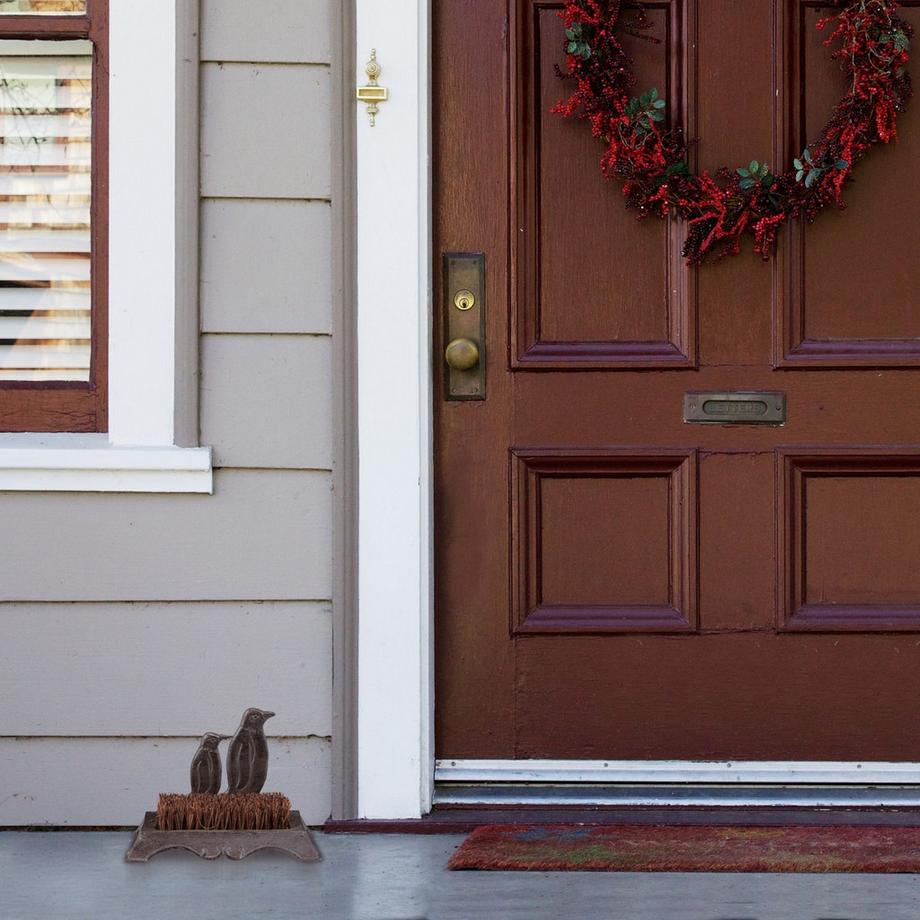 B2X  Brosse à chaussures en fonte à motifs animaliers 