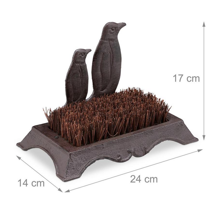 B2X  Brosse à chaussures en fonte à motifs animaliers 