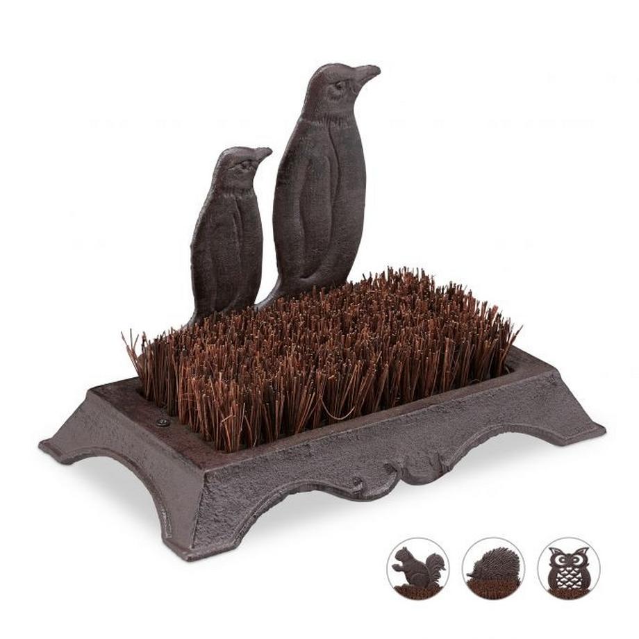 B2X  Brosse à chaussures en fonte à motifs animaliers 