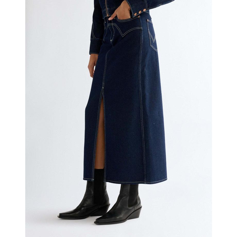 Jeansrock Western Midi